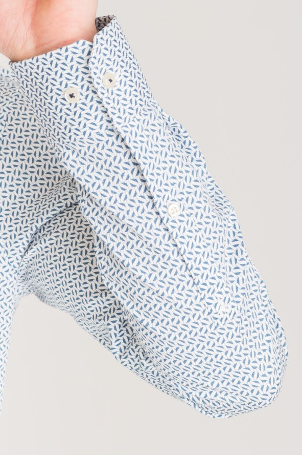 Biała koszula Joop Panko w niebieski wzór