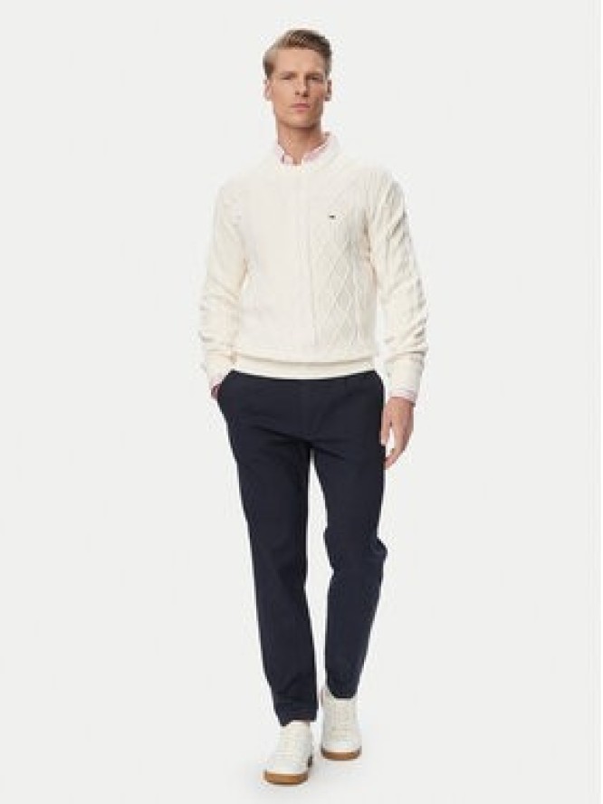 Tommy Jeans Sweter DM0DM23405 Kremowy Regular Fit