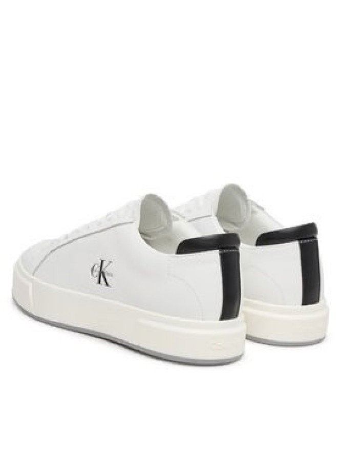 Calvin Klein Sneakersy Basket Cupsole Laceup Lth Ml YM0YM01460 Biały