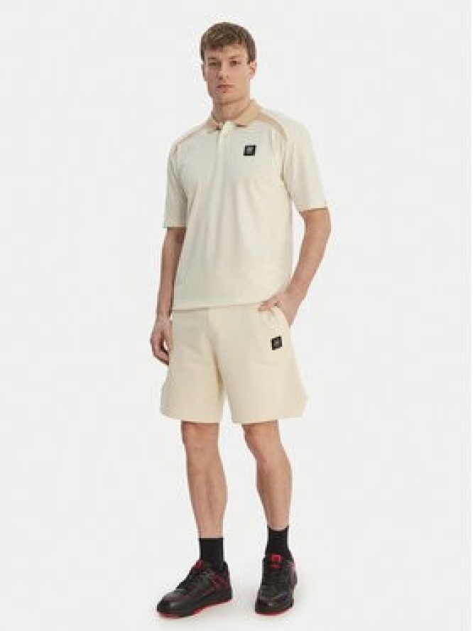 HUGO Szorty materiałowe Despen_RB 50559712 Écru Relaxed Fit