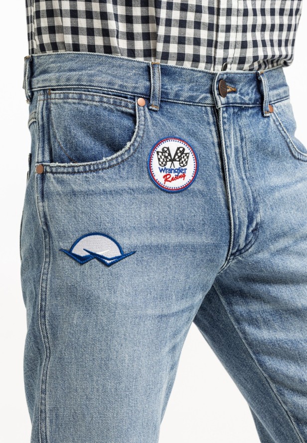 WRANGLER GREENSBORO MĘSKIE SPODNIE JEANSOWE JEANSY DŻINSY RACING INDIGO W15QBF22Y 112325874