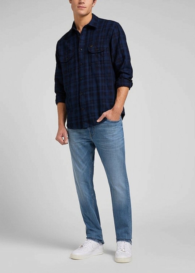 LEE RIDER MĘSKIE SPODNIE JEANSOWE JEANSY DŻINSY MID STONE WASH L701NLWL 112318844