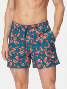 Jack & Jones Szorty kąpielowe Maui Vibes 12291426 Niebieski Regular Fit
