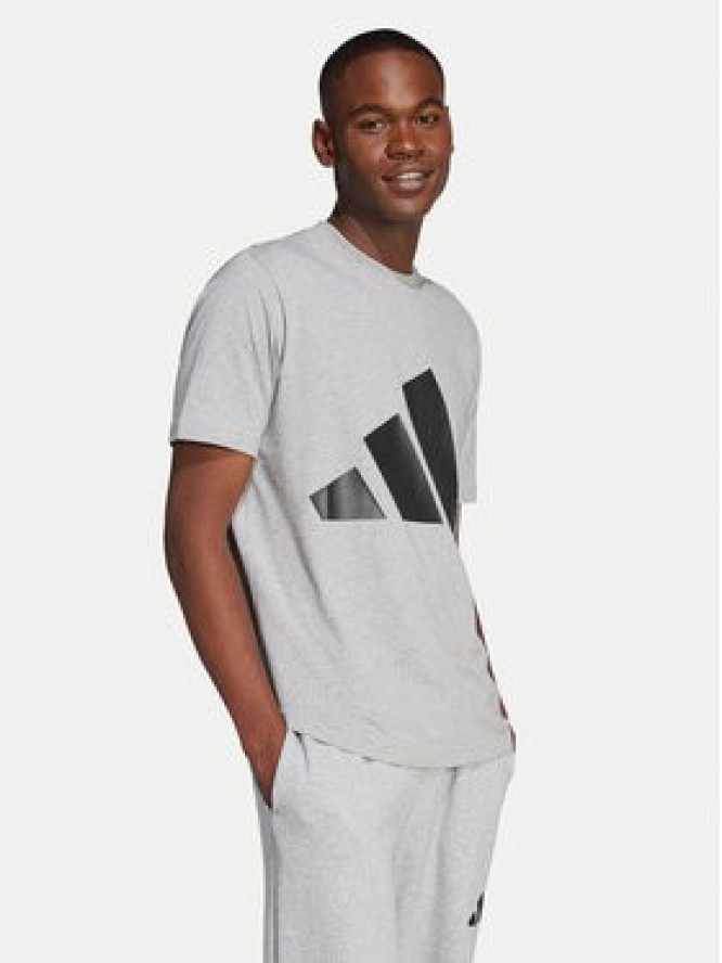 adidas T-Shirt Essentials Big Logo JE8948 Szary Regular Fit