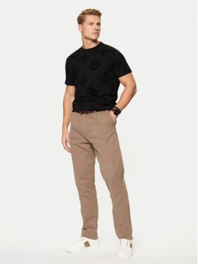 Guess Spodnie materiałowe M4BB27 WGHA1 Brązowy Slim Fit