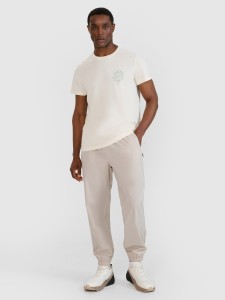 4F Spodnie casual męskie - beżowe XXL