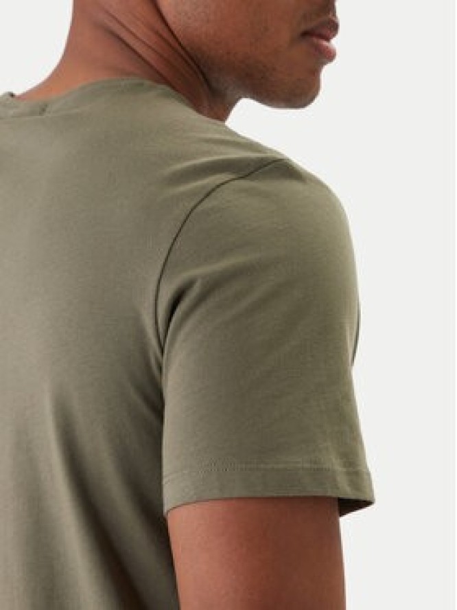 Calvin Klein T-Shirt Micro Logo LV04LC255G Zielony Regular Fit