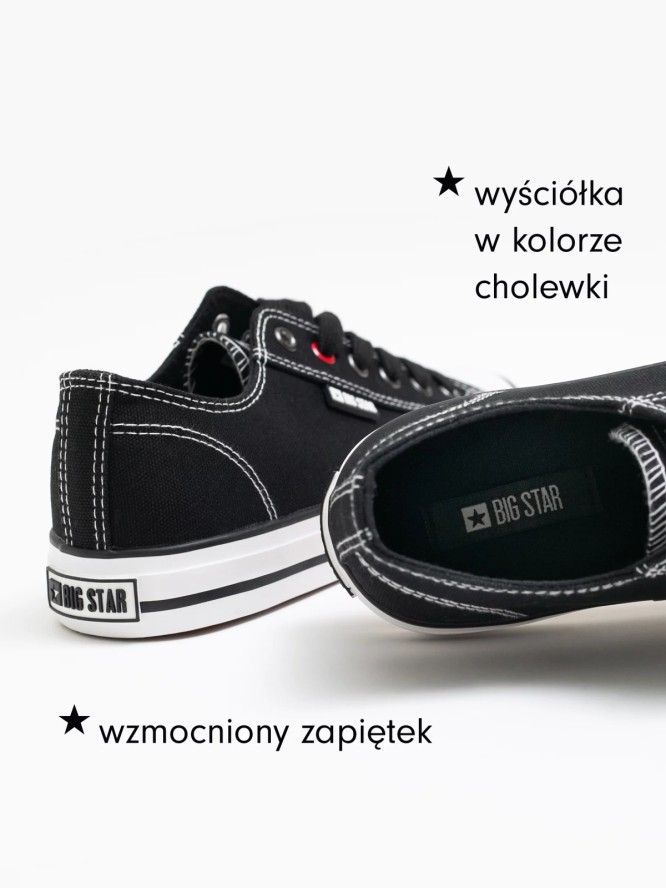 trampki męskie niskie czarne jj174601 906