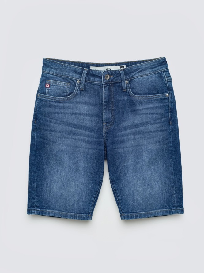 szorty męskie jeansowe niebieskie aden 449