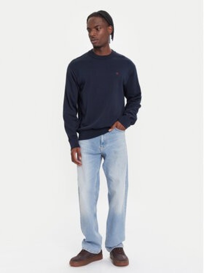 Calvin Klein Jeans Sweter LV04RC309G Granatowy Regular Fit