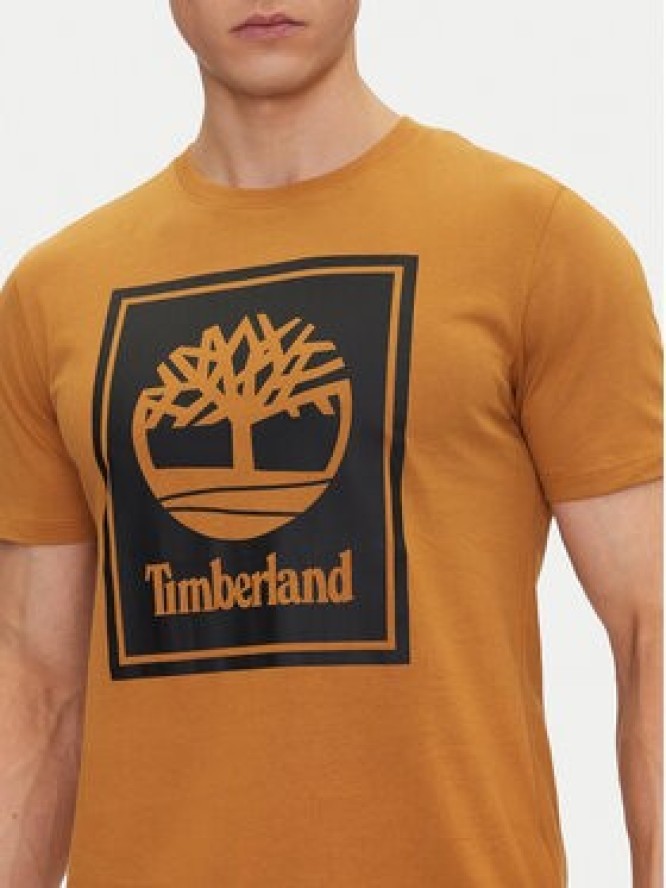 Timberland T-Shirt TB0A5WQQ Beżowy Regular Fit