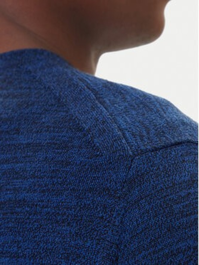 Calvin Klein Sweter LV04LB305G Granatowy Regular Fit