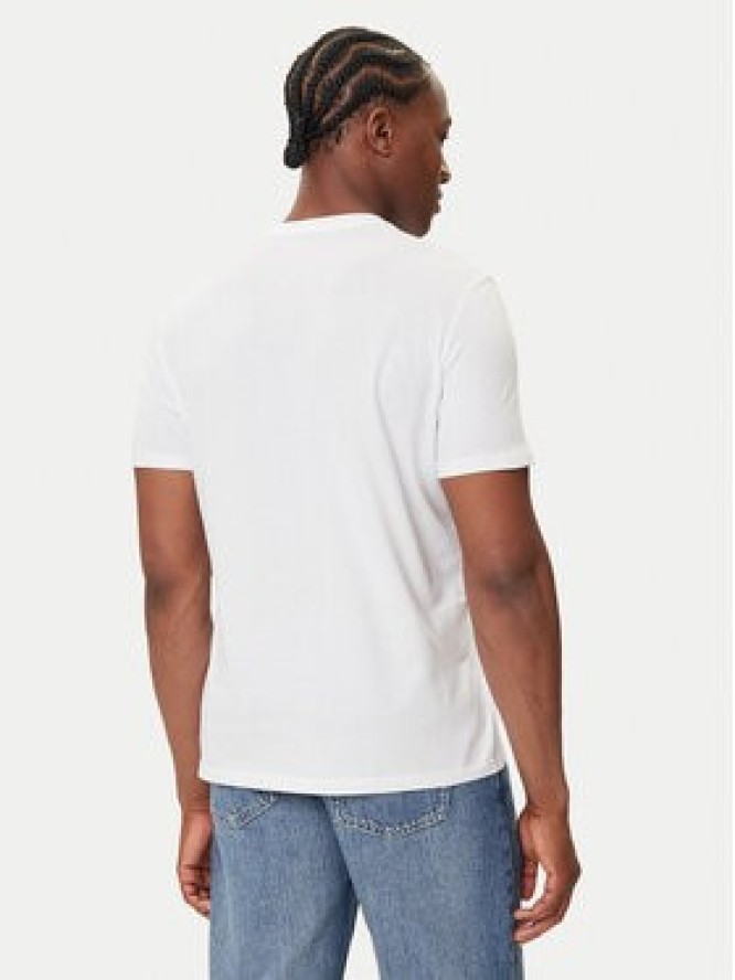 Calvin Klein Jeans T-Shirt Glitched Logo LV04RC858G Biały Regular Fit