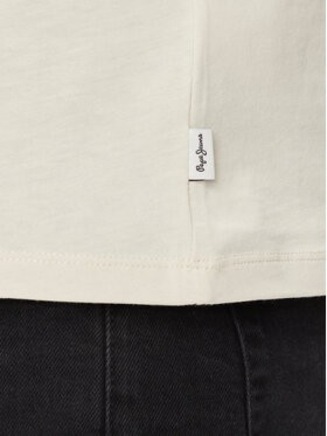 Pepe Jeans T-Shirt Clement PM509220 Beżowy Regular Fit