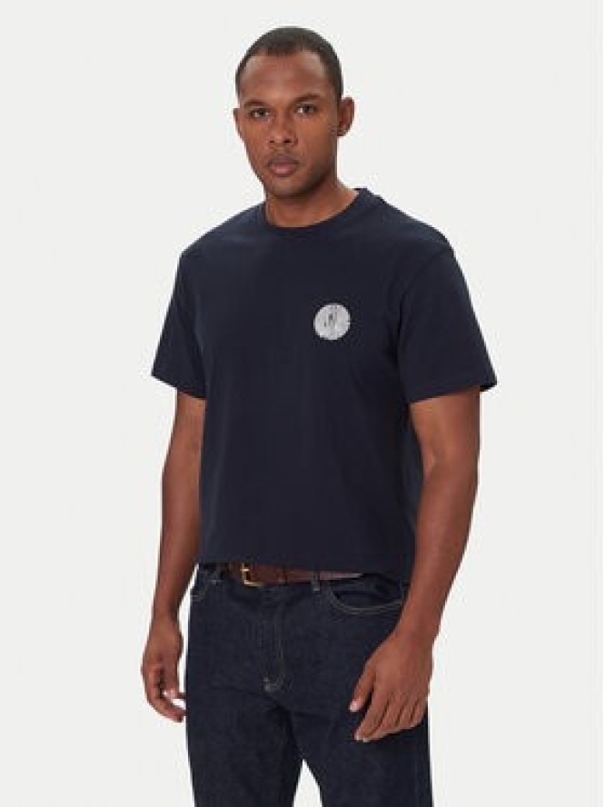 Mustang T-Shirt Akron 1016869 Granatowy Relaxed Fit