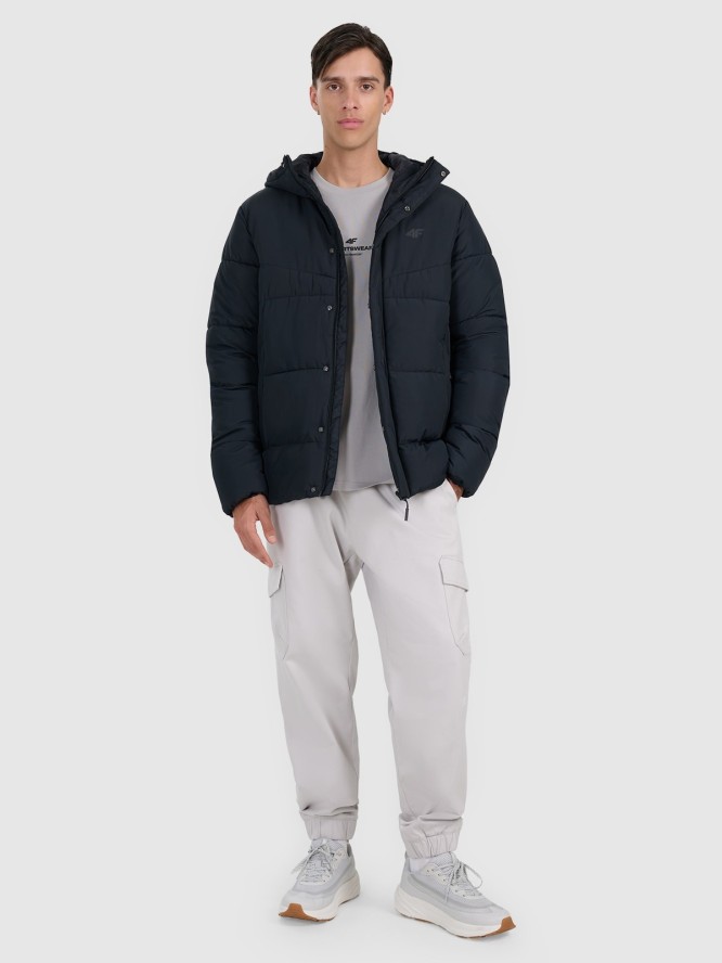 4F Kurtka puchowa z wypełnieniem syntetycznym męska - czarna XXL