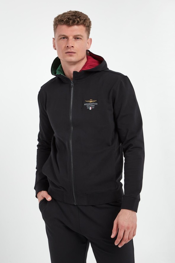 Bluza męska z odpinanym kapturem AERONAUTICA MILITARE