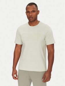 EA7 Emporio Armani T-Shirt 7M000149 AF14772 U9004 Beżowy Regular Fit