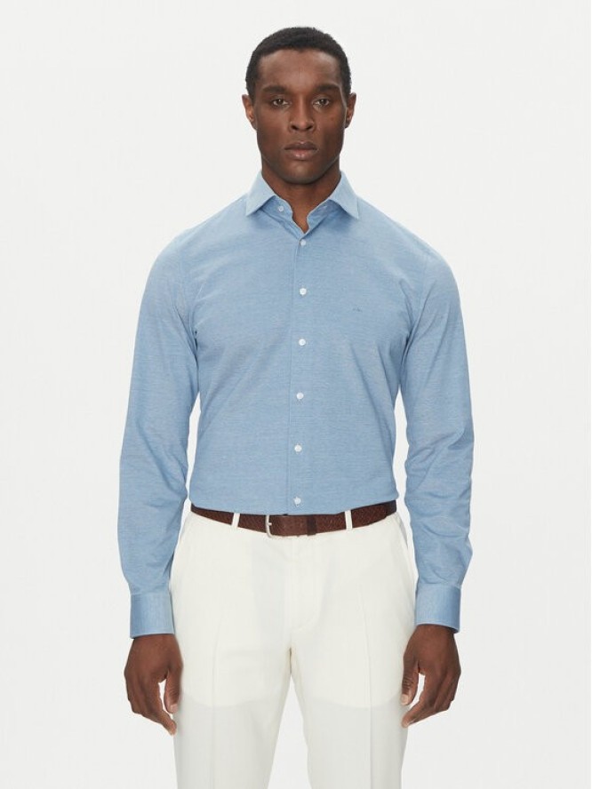 Michael Kors Koszula MD0MD91392 Niebieski Slim Fit