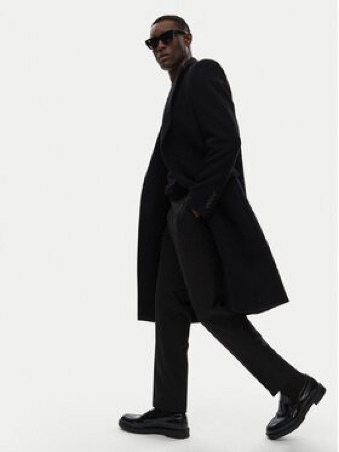 Dolce&Gabbana Płaszcz wełniany G036IT HUMJ2 Czarny Regular Fit