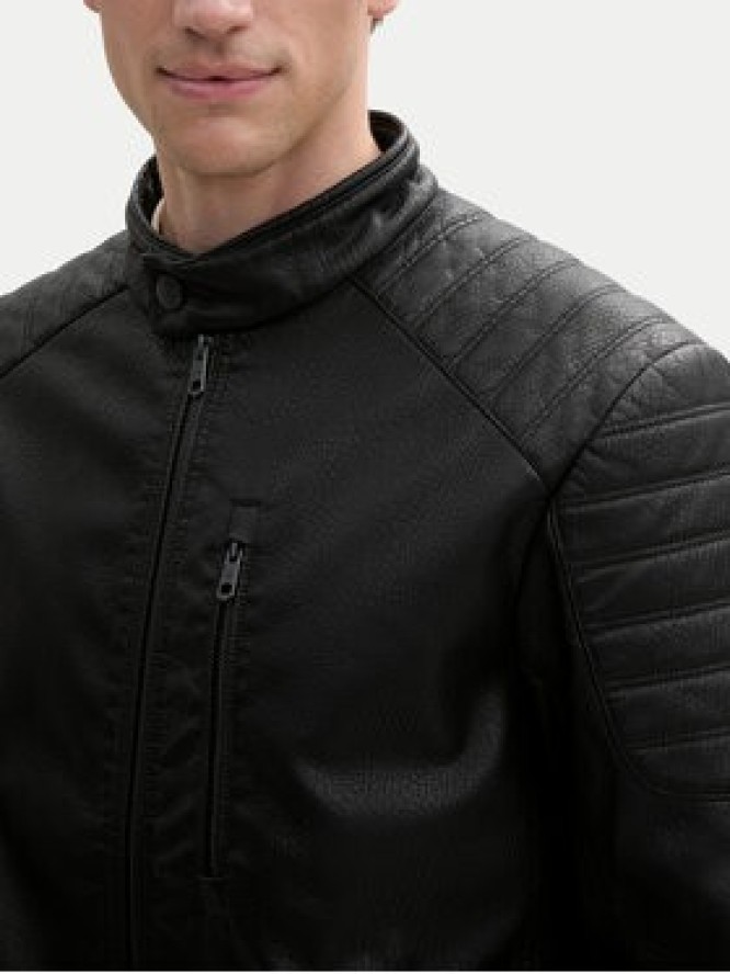 Tom Tailor Kurtka z imitacji skóry 1044100 Czarny Regular Fit