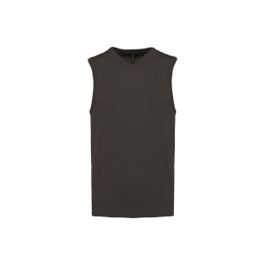 Sweter bez rękawów z dekoltem w szpic Kariban