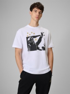 4F T-shirt regular z nadrukiem uniseks 4F x Bartosz Zmarzlik - biały XXL