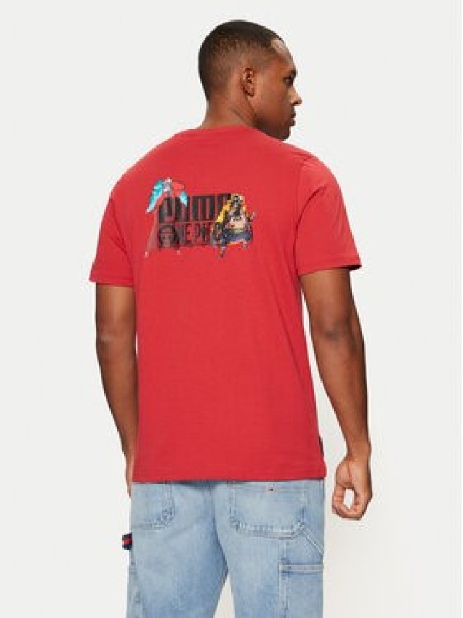 Puma T-Shirt One Piece 624665 Czerwony Regular Fit