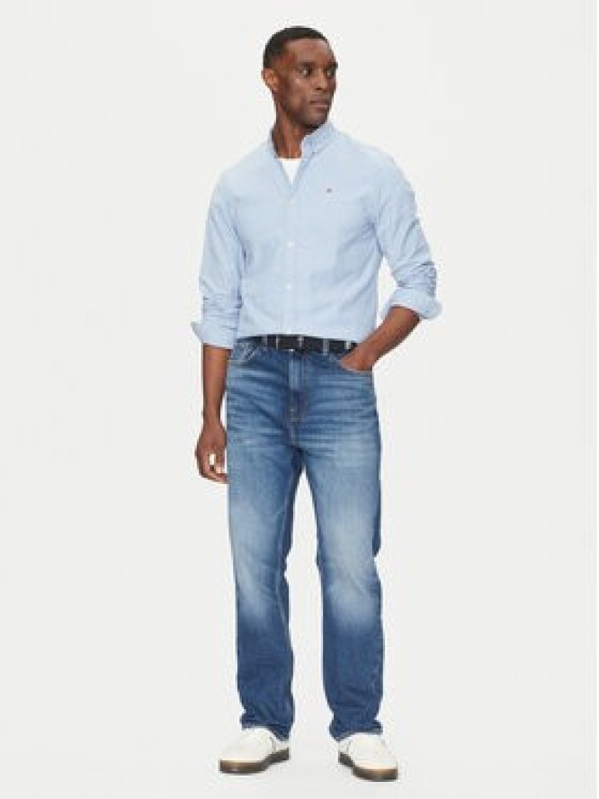 Tommy Jeans Koszula Stretch Oxford DM0DM09594 Błękitny Slim Fit