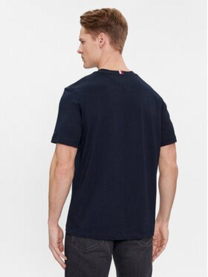 Tommy Hilfiger T-Shirt Box Flag Logo Tee MW0MW33690 Granatowy Regular Fit