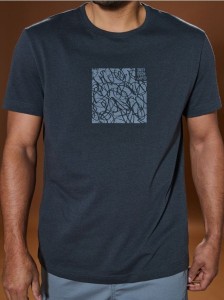 Koszulka z ozdobnym nadrukiem - szary