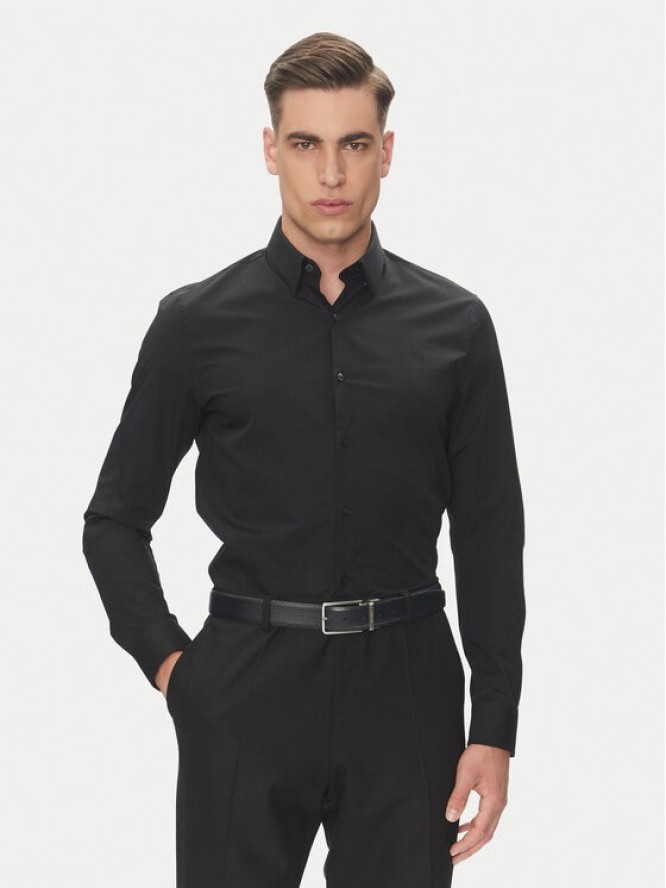 Calvin Klein Koszula Essential LV019EU030 Czarny Slim Fit