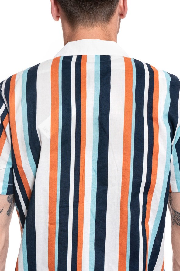 MĘSKA KOSZULA LEE SS BOWLING SHIRT REGULAR FIT DESERT ORANGE L68BTAOB 112117037