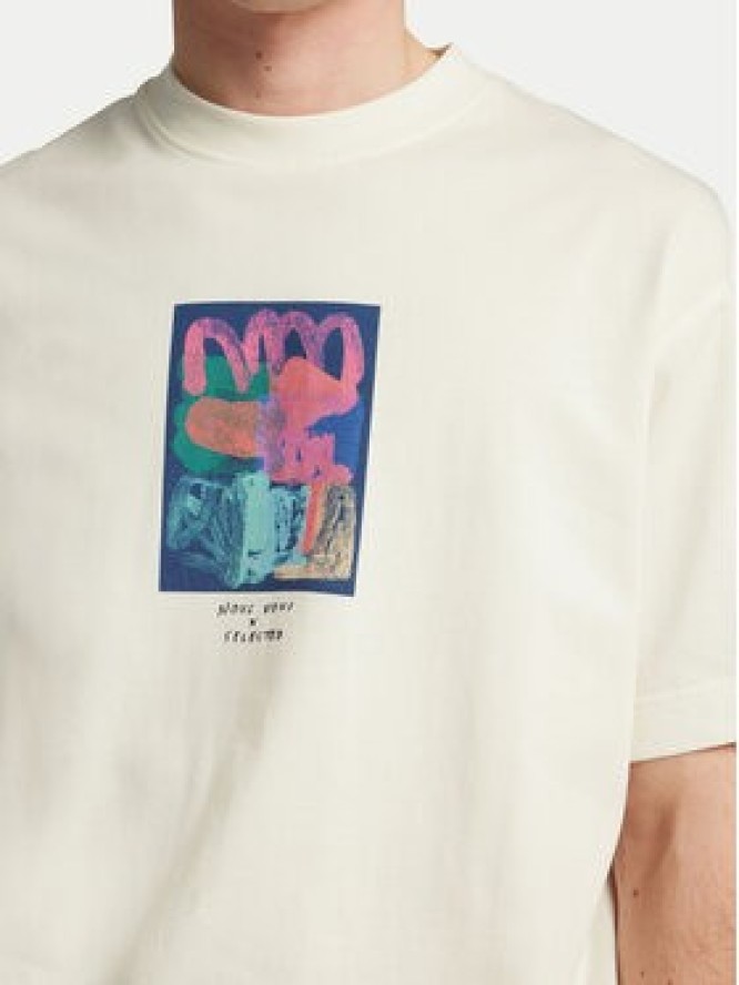 Selected Homme T-Shirt Will 16097225 Écru Relaxed Fit