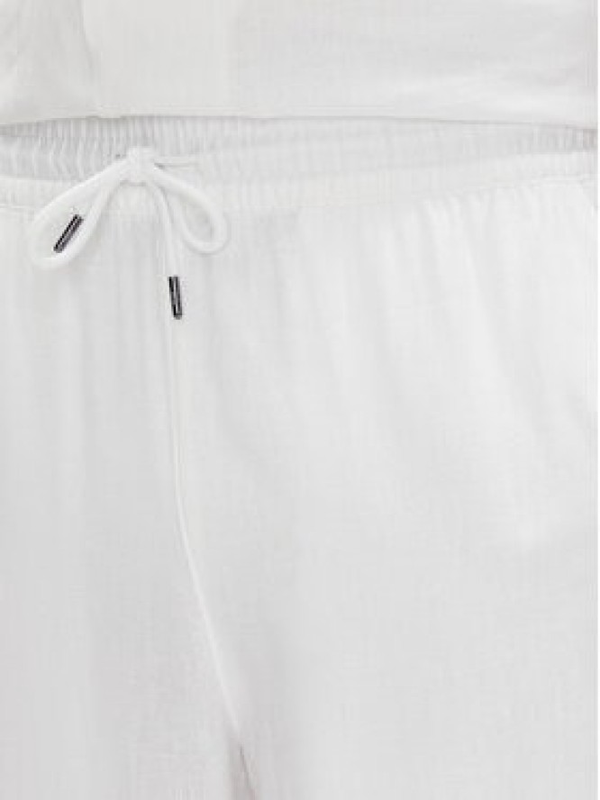 Emporio Armani Spodnie materiałowe EM000586 AF12356 U0002 Biały Regular Fit