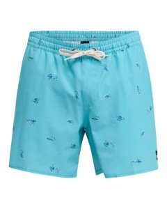 Szorty kąpielowe dla Mężczyzn STRETCH PRINTED VOLLEY 16" Niebieski