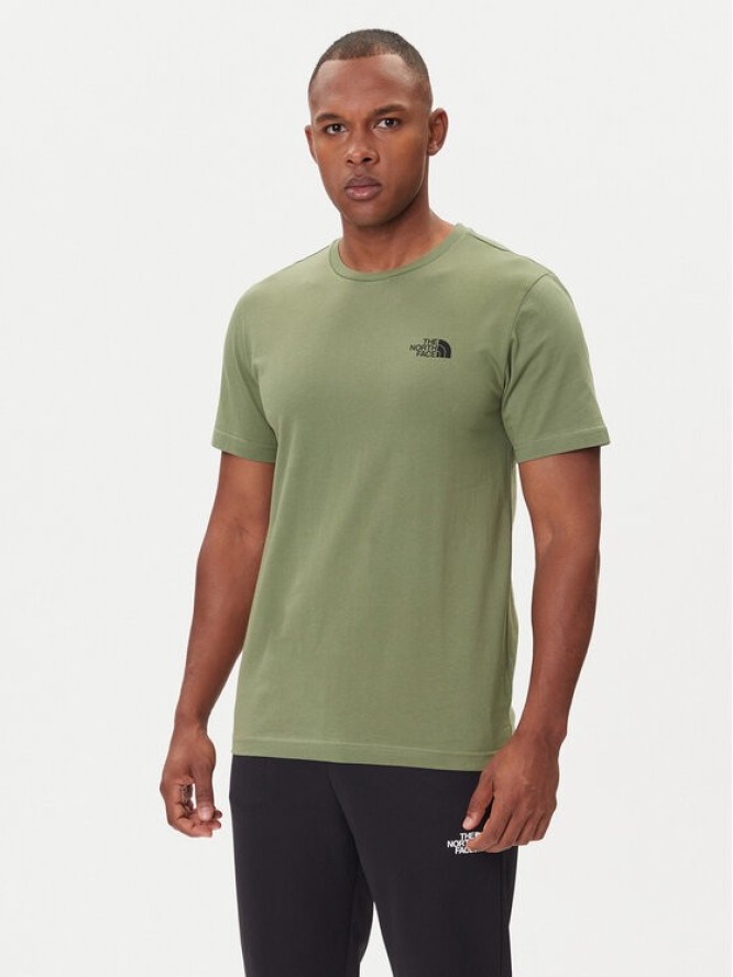 The North Face T-Shirt Half Dome Photo NF0A8EE9 Zielony Regular Fit