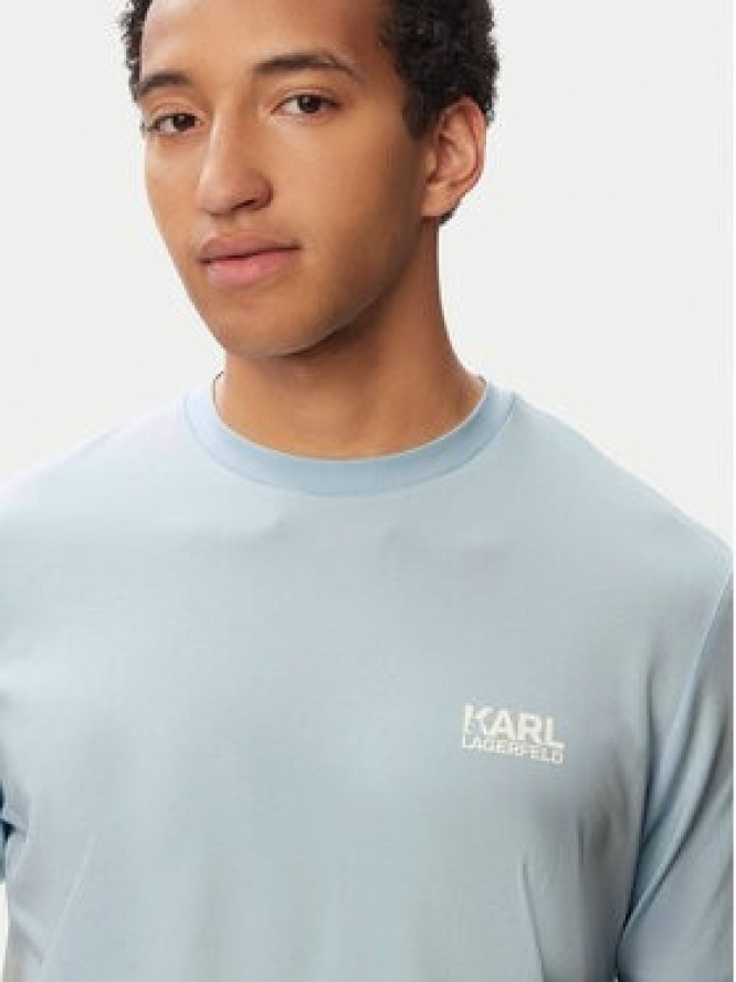 KARL LAGERFELD T-Shirt 755781 563235 Niebieski jasny Regular Fit