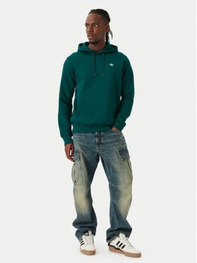 adidas Bluza Trefoil Essentials KV9317 Zielony ciemny Regular Fit