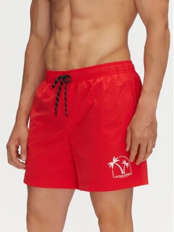 Jack & Jones Szorty kąpielowe Maui 12278729 Czerwony Regular Fit