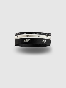 4F Opaska na głowę (3-pack) treningowa - czarna L/XL