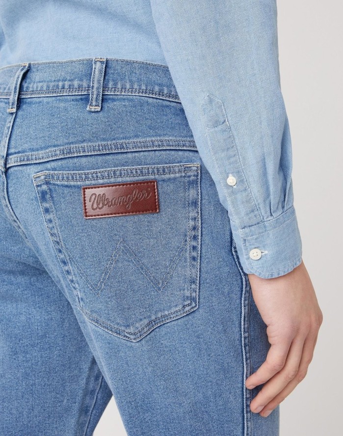 SPODNIE MĘSKIE WRANGLER TEXAS TAPER BLUE STONES W12TKP34F 112126548