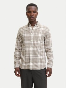 Jack & Jones Koszula Blubrook 12282354 Beżowy Regular Fit