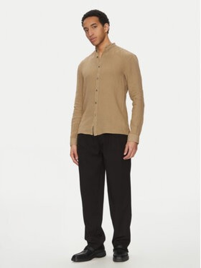 HUGO Koszula Elvory 50490740 Beżowy Slim Fit