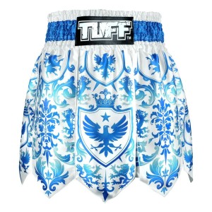Spodenki treningowe TUFF Gladiator Blue & White Classic Victorian Pattern