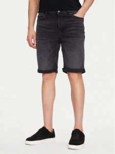 HUGO Szorty jeansowe 50539932 Czarny Slim Fit