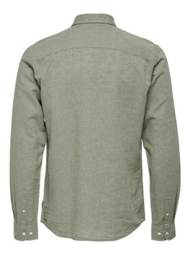 Only & Sons Koszula 22012321 Zielony Slim Fit