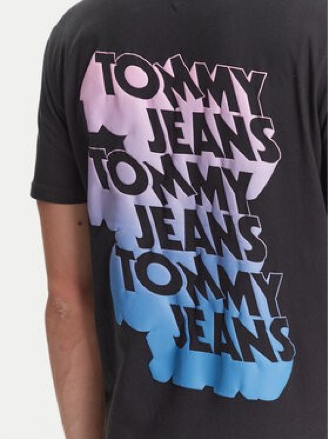 Tommy Jeans T-Shirt Stack Backprint DM0DM21589 Czarny Regular Fit