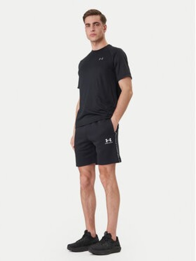 Under Armour Szorty sportowe UA Icon Fleece Taping 1390299 Czarny Regular Fit