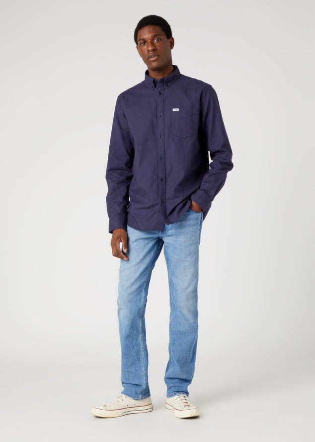 WRANGLER MĘSKIE SPODNIE JEANSOWE WRANGLER GREENSBORO COOL TWIST W15QYLZ70 112330710